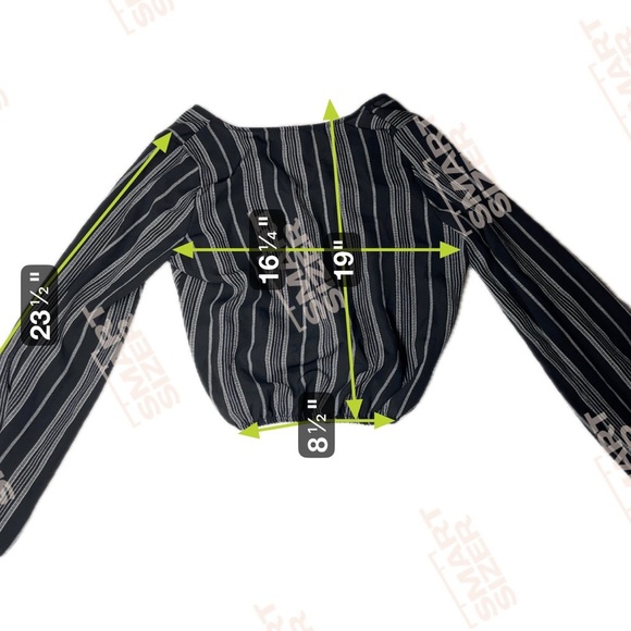 Sadie & Sage Striped Crop Top Women’s Sz M - Picture 9 of 11